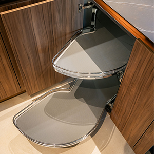 180° rotating double-layered swinging trays
