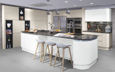 Inspiring you with new curved kitchen cabinets