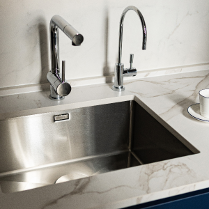 Deep and wide stainless steel sink
