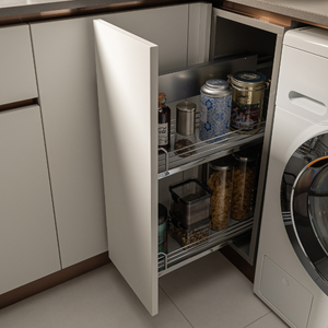 pull-out basket, drawer, worktop, kitchen storage, storage